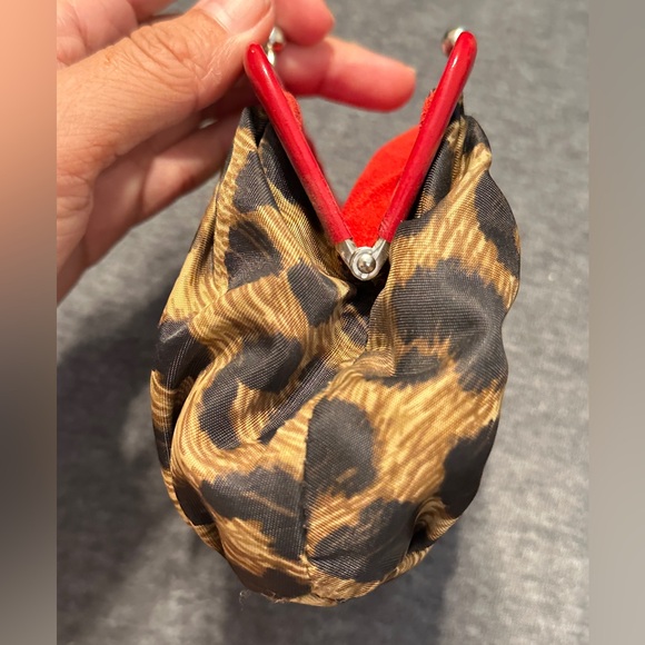 Brighton Vintage Leopard Print Coin Purse/Clutch, Brown & Black - Picture 4 of 6